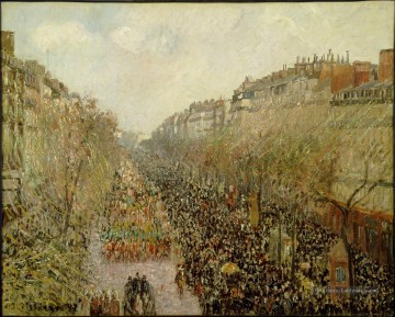 boulevard montmartre mardi gras 1897 Camille Pissarro Peinture à l'huile